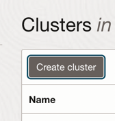 OKE Create Cluster button